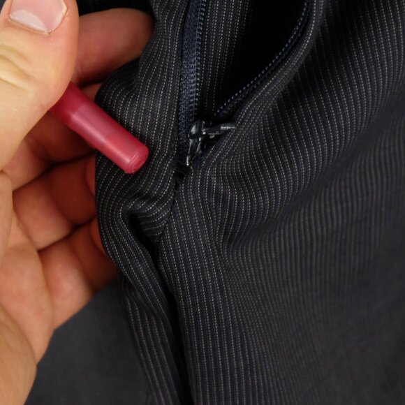 Lab Pal Zileri Suit Mens 54 44 36X32 Black Pin Striped Two Button Vented Wool - Picture 14 of 14